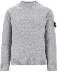 Stone Island - Lambswool Crewneck Sweater - Lyst