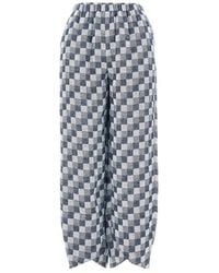 Emporio Armani - Linen-Blend Gauze Pants - Lyst