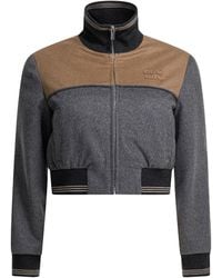 Miu Miu - Wool And Cashmere Bomber Jacket - Lyst