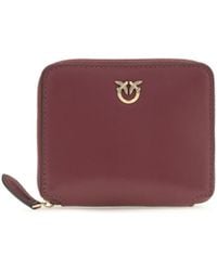 Pinko - Leather Zip-Around Wallet Ribes Intenso-Antique - Lyst