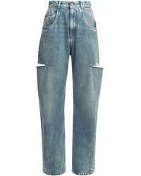 Maison Margiela - Ripped Wide Leg Jeans - Lyst