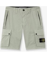 Stone Island - Organic Cotton Shorts - Lyst