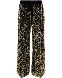 Ella - Pants Velvet With Sequins - Lyst