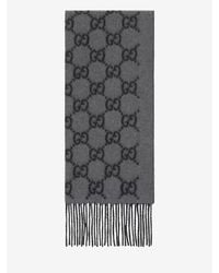 Gucci - Cashmere Scarf Gg - Lyst