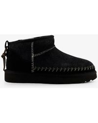 UGG - Classic Ultra Mini Biarritz Suede Ankle Boots - Lyst