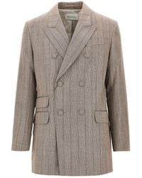 Ami Paris - Double-Breasted Wool Jacket With Martingale - Lyst