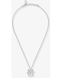 Dior - Brass Necklace With Bow Pendant - Lyst