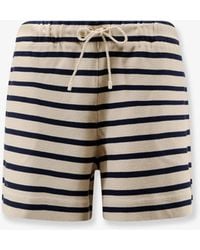 Moncler - Cotton Shorts With Striped Pattern - Lyst