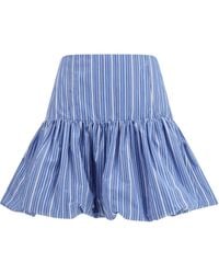 Ganni - Skirt Mini Balloon Striped - Lyst