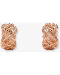 Bottega Veneta - Brass Earrings With Finishes - Lyst