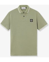 Stone Island - Stretch Organic Cotton Polo Shirt - Lyst