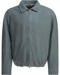 Brunello Cucinelli - Nubuck Leather Jacket Light - Lyst
