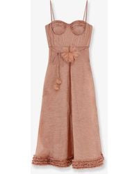 Zimmermann - Dress Luna Linen-Silk - Lyst