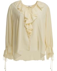 Chloé - Silk Blouse With Ruffles - Lyst