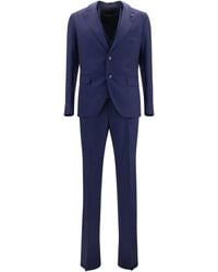 Lardini - Wool Suit Double-Breasted Jacket Vest - Lyst