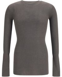 Rick Owens - Slim Ribbed Long-Sleeve Sweater - Lyst
