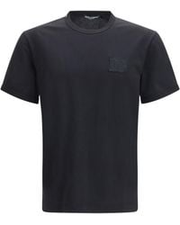 Dolce & Gabbana - Dolce & Gabbana Cotton T-Shirt With Patch - Lyst