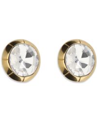 Alessandra Rich - Round Crystal Clip-On Earrings - Lyst