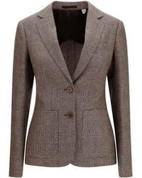 Burberry - Single-Breasted Wool And Linen Blazer - Lyst
