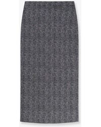 Givenchy - Herringbone Motif Cotton Skirt - Lyst