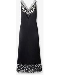 Fendi - Silk And Millefiori Lace Midi Dress - Lyst