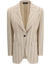 Dolce & Gabbana - Dolce & Gabbana Single-Breasted Regimental Pinstripe Jacket - Lyst