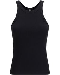 TOTEME - Ribbed Cotton Tank Top - Lyst
