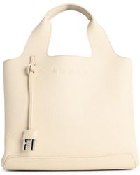 Hogan - Ivory Leather Shopping Bag - Lyst