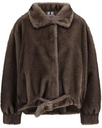 S.w.o.r.d 6.6.44 - Faux Fur Jacket Mocha Mousse - Lyst