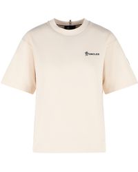Moncler - Ivory Cotton T-Shirt - Lyst