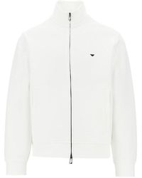 Emporio Armani - Double Jersey Full-Zip Sweatshirt - Lyst