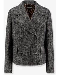 Dolce & Gabbana - Wool Blend Striped Double-Breasted Blazer - Lyst