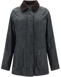 Barbour - Breadnell Waxed Jacket Sage - Lyst