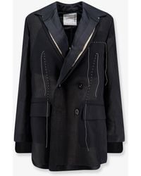Sacai - Silk And Organza Blazer - Lyst