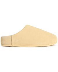 UGG - Elea Slip-On Cream Leather Slippers - Lyst