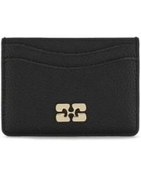 Ganni - Grained Leather Card Holder - Lyst