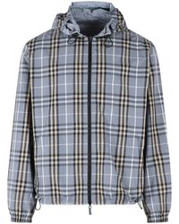 Burberry - Wave Polyester 'Newport Check' Reversible Hooded Jacket - Lyst