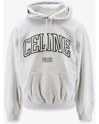 Celine - Cotton Sweatshirt With Logo Lettering Print - Lyst