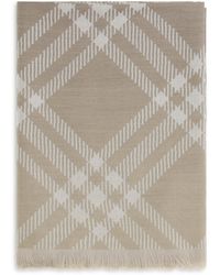 Burberry - Wool And Silk Scarf - Lyst