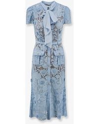Self-Portrait - Self Portrait Lace Dress With Belt - Lyst