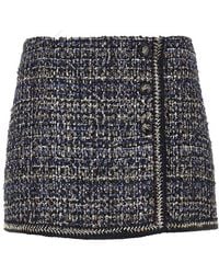 Etro - Wool-Blend Tweed Mini Skirt - Lyst