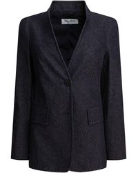 Max Mara - Denim-Effect Blazer - Lyst