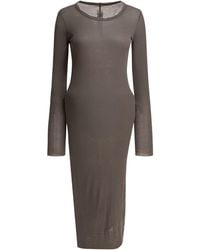 Rick Owens - Cotton Midi Dress - Lyst