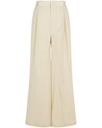 Maison Margiela - Over Ivory Cotton Blend Pants - Lyst