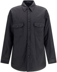 MM6 by Maison Margiela - Wool-Blend Shirt Anthracite - Lyst