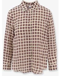 Aspesi - Printed Silk Shirt - Lyst