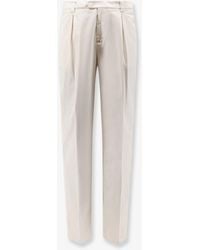 Brunello Cucinelli - Stretch Cotton Trousers - Lyst