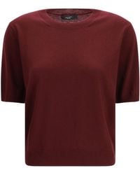 Weekend by Maxmara - Marea Wool T-Shirt Bordeaux - Lyst