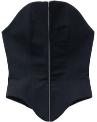 McQueen - Wool Corset With Zip - Lyst