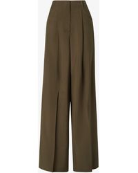 Fendi - Wide Fit Wool Mohair Pants - Lyst